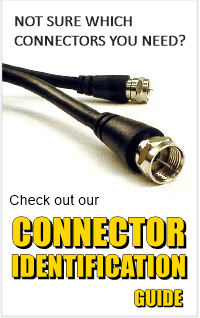 Coax cable connector guide