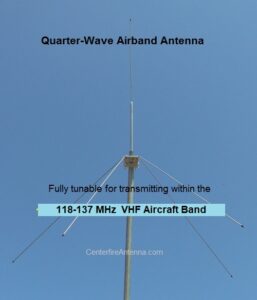 118-137 MHz Tunable VHF Airband Quarter Wave Base Antenna – Base and ...